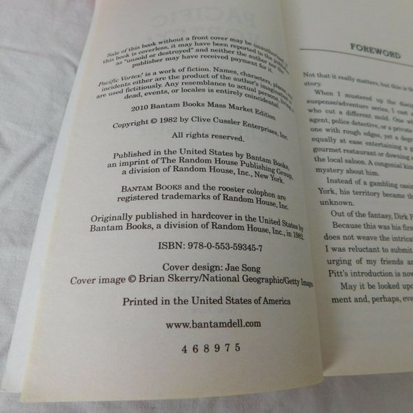 Lot of 3 Clive Cussler Dirk Pit PB Valhalla Rising Havana Storm Pacific Vortex - Picture 8 of 8